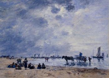 尤金 佈丹 Berck, the Arrival of the Fishing Boats 尤金 佈丹 Berck, the Arrival of the Fishing Boats